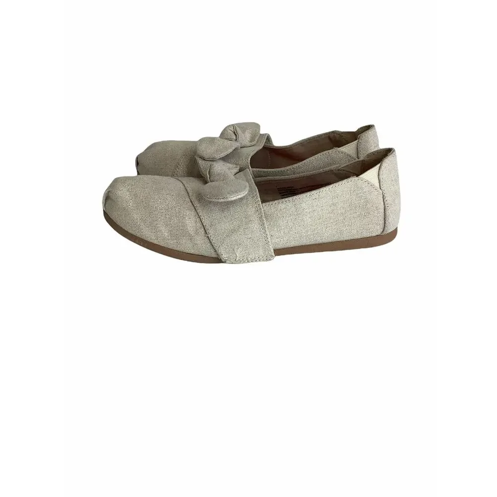 MajPow Girl’s Beige Bow Slip-On Flats 3